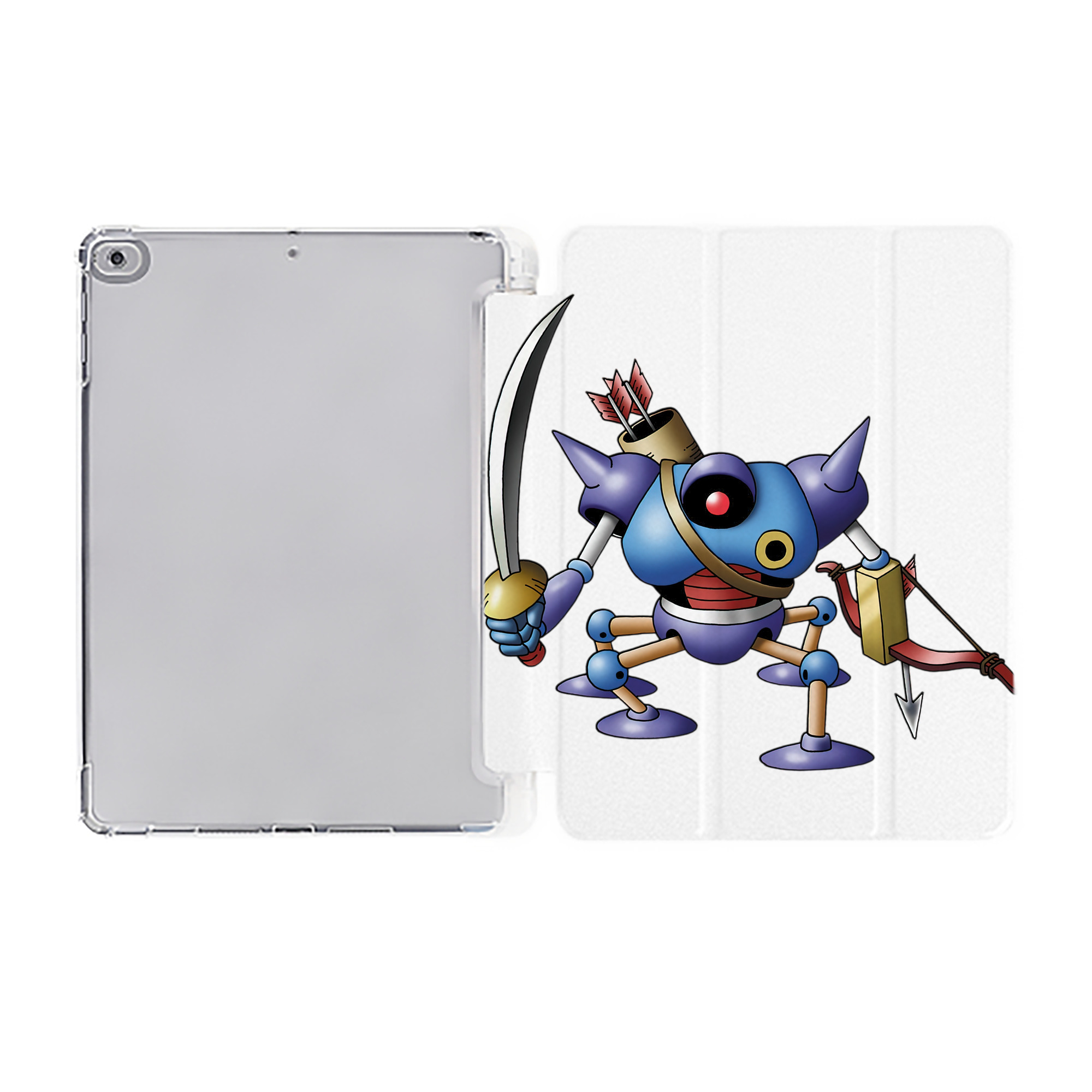 （画像用） ドラゴンクエスト Doragon Kuesuto Dragon Quest IPad ケース ペン収納付き 三つ折りスタンド PUレザー×シリコン 対応機種9.5/10.5/10.9インチ